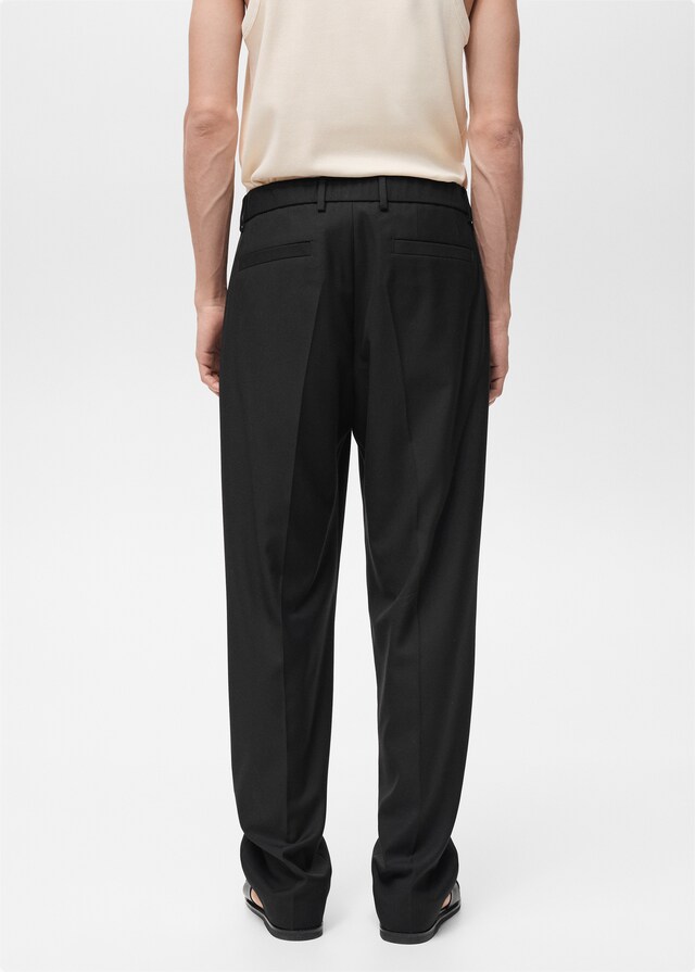 Mango Pantalón traje relaxed fit pinzas Rebajas de fábrica