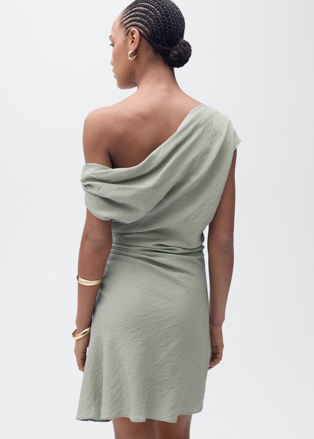 Mango Vestido corto drapeado asimétrico Los más vendidos