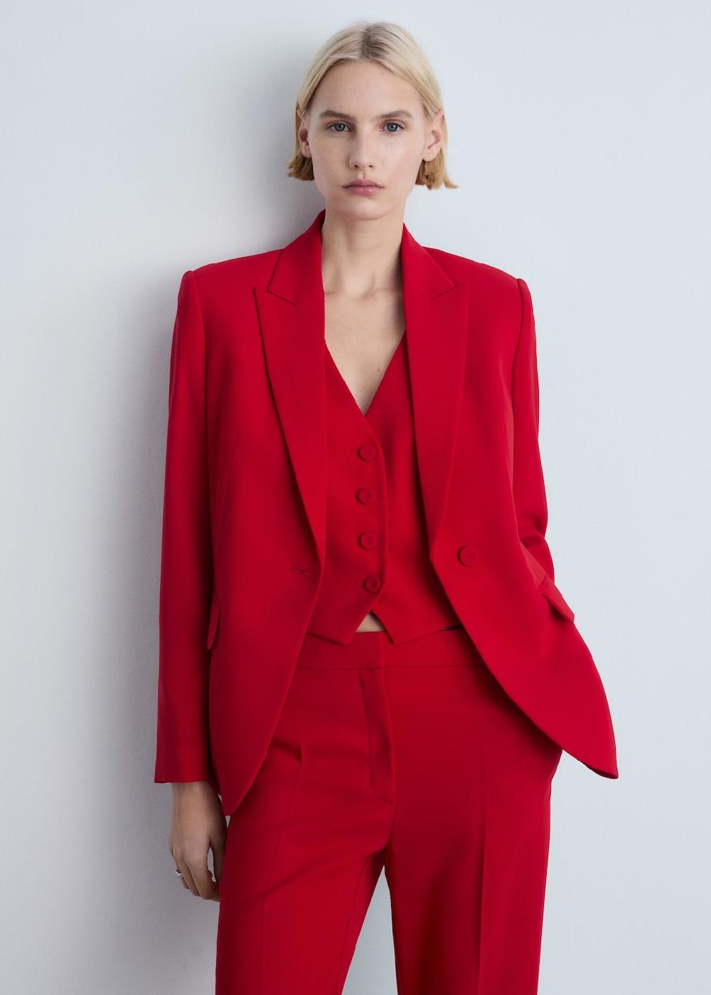 Mango Blazer traje estructura Descuento