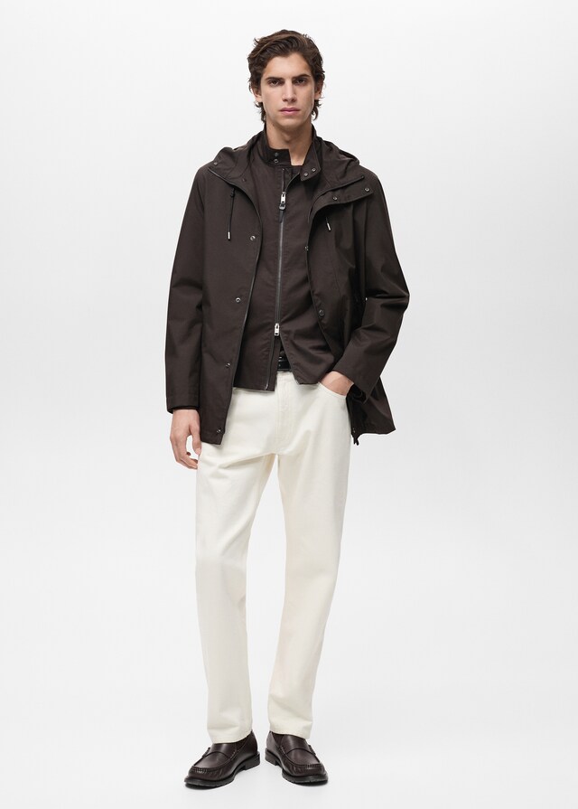 Mango Parka capucha water repellent Últimos 2 días