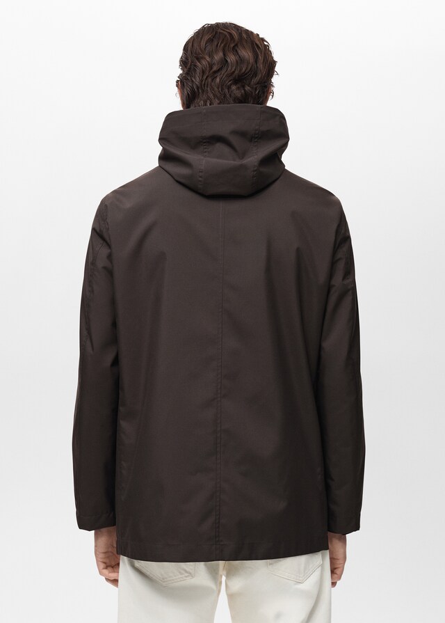 Mango Parka capucha water repellent Últimos 2 días