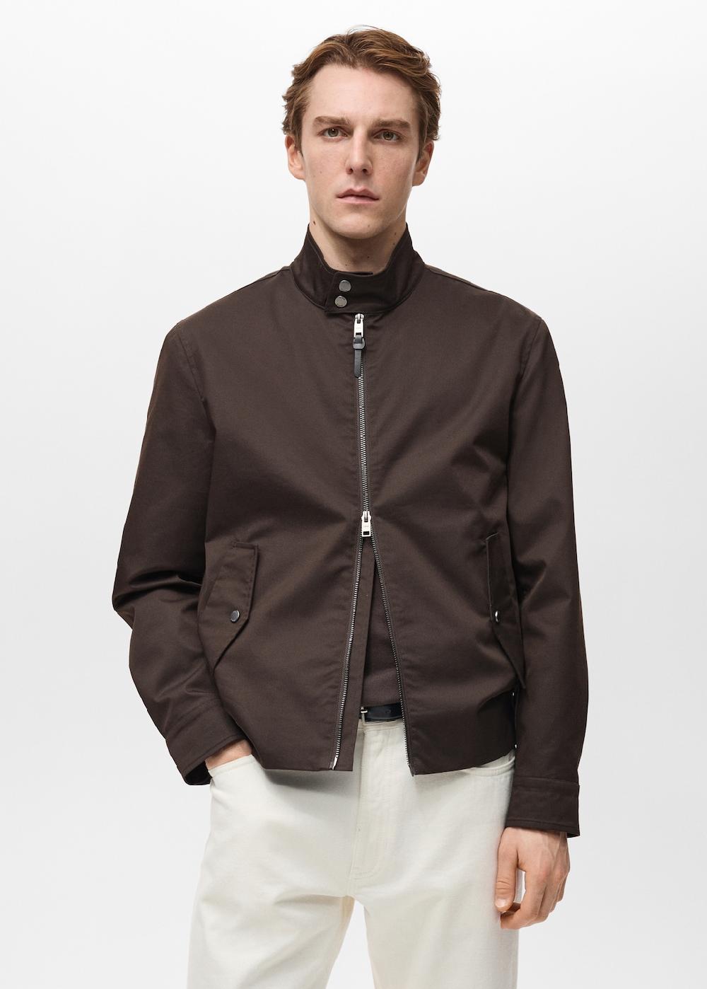 Mango Cazadora algodón water repellent