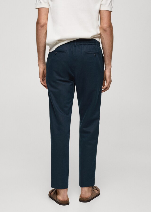 Mango Pantalón slim fit lino cordón Libre de impuestos