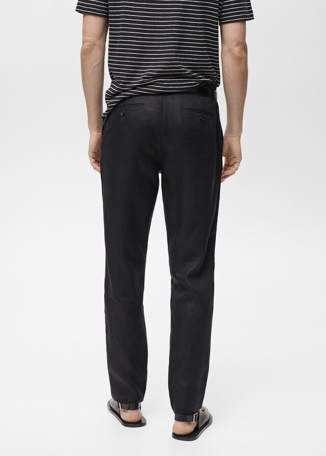 Mango Pantalón 100% lino slim fit Oferta exclusiva