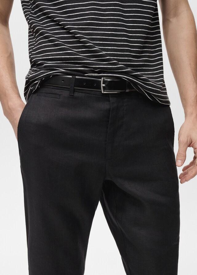 Mango Pantalón 100% lino slim fit Oferta exclusiva