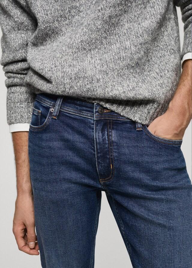 Mango Jeans Jan slim fit lavado oscuro desgastado Descuento por venta flash