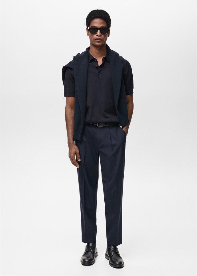 Mango Polo punto fino 100% algodón En línea