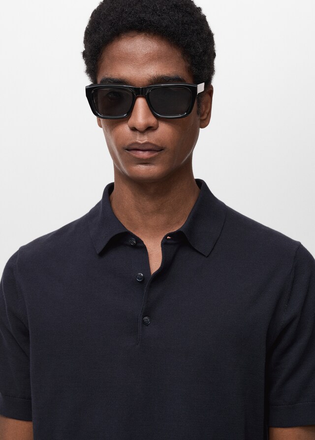 Mango Polo punto fino 100% algodón En línea