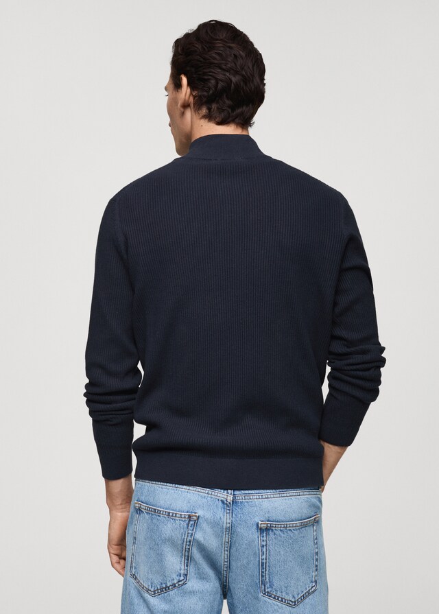 Mango Jersey canalé cuello cremallera Outlet online