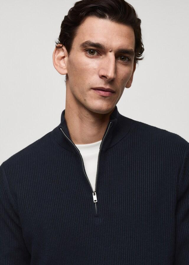 Mango Jersey canalé cuello cremallera Outlet online