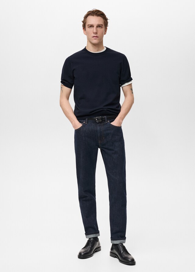 Mango Camiseta punto fino algodón Gran oferta