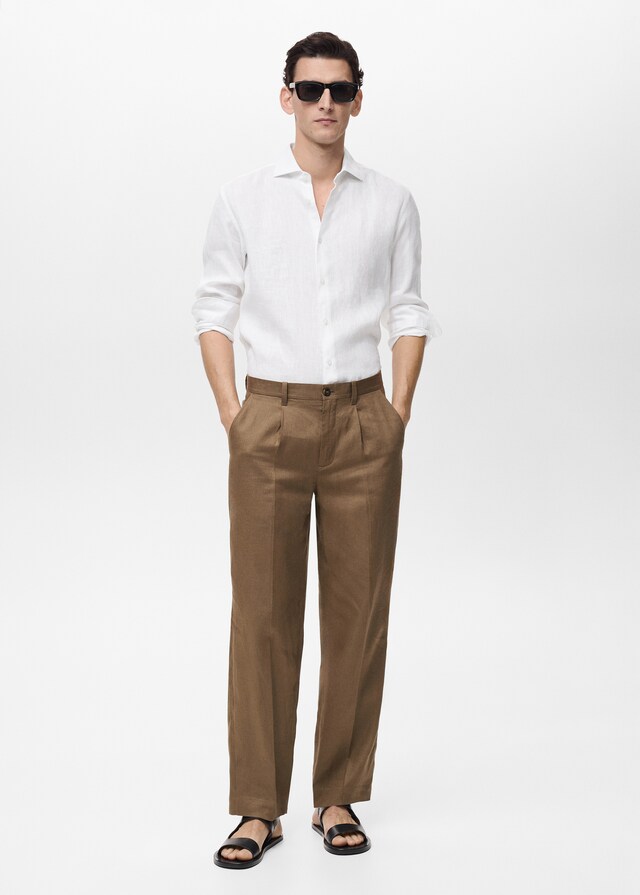 Mango Camisa slim fit 100% lino Los más vendidos