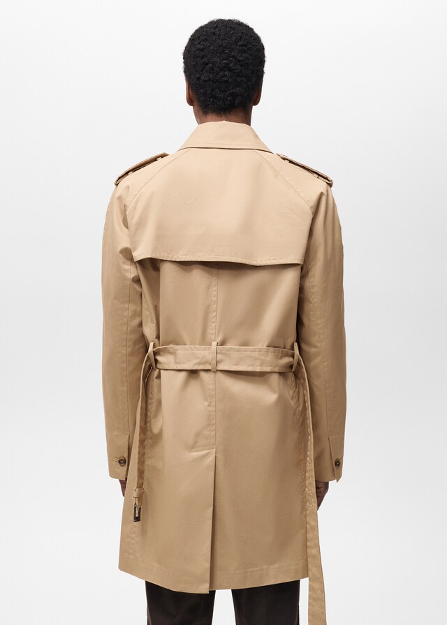 Mango Gabardina cinturón water repellent Mejor oferta