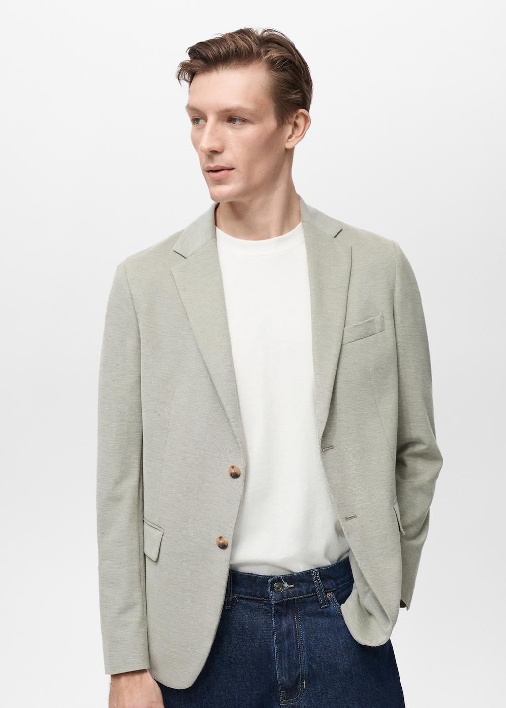 Mango Americana slim fit algodón