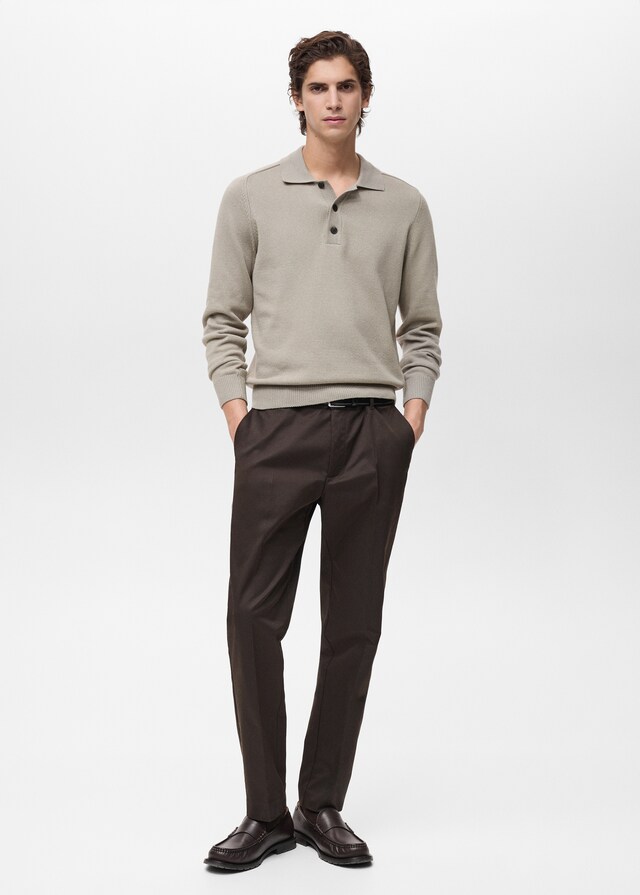 Mango Polo punto algodón Oferta especial de fábrica