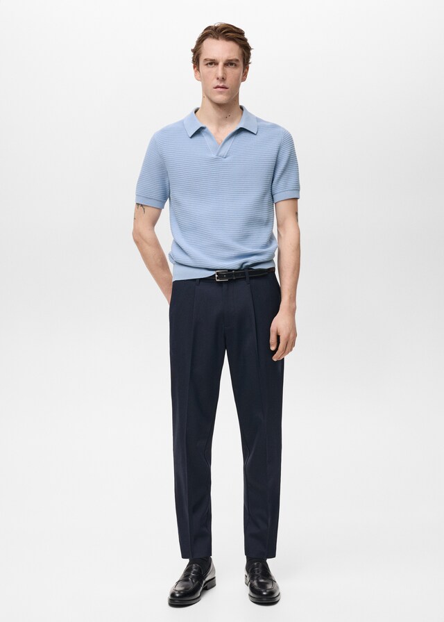 Mango Polo 100% algodón punto estructura Promoción trimestral
