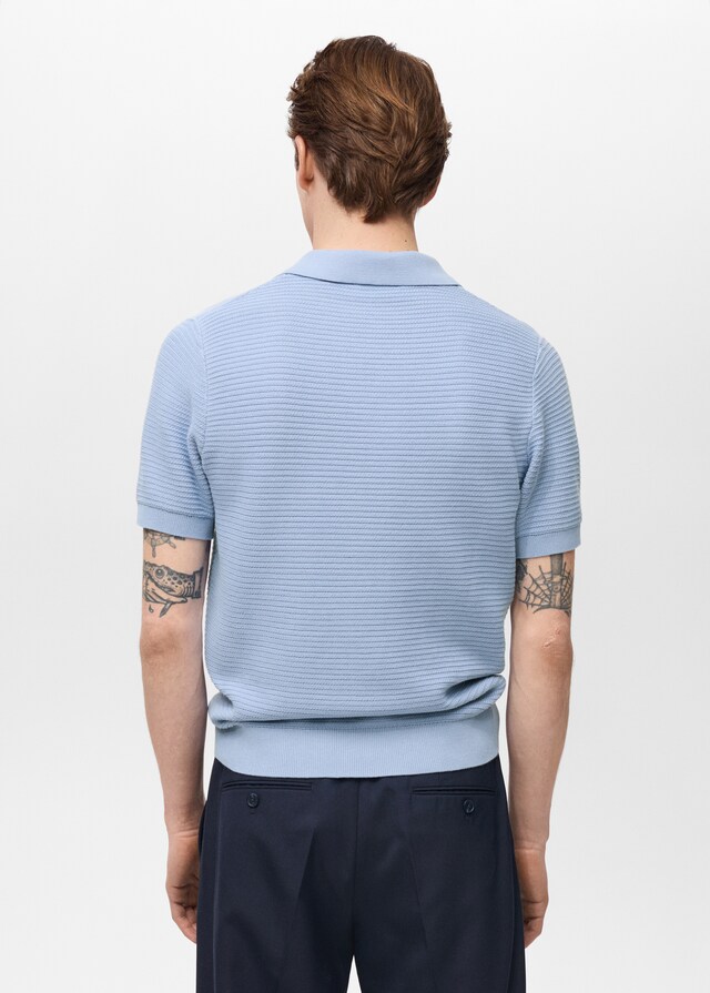 Mango Polo 100% algodón punto estructura Promoción trimestral
