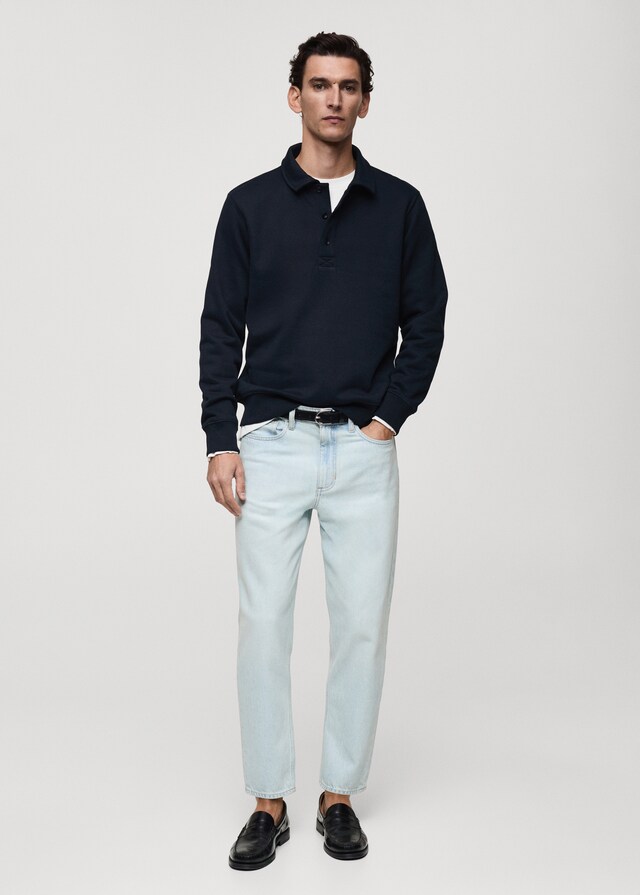 Mango Sudadera polo perchada regular fit En oferta