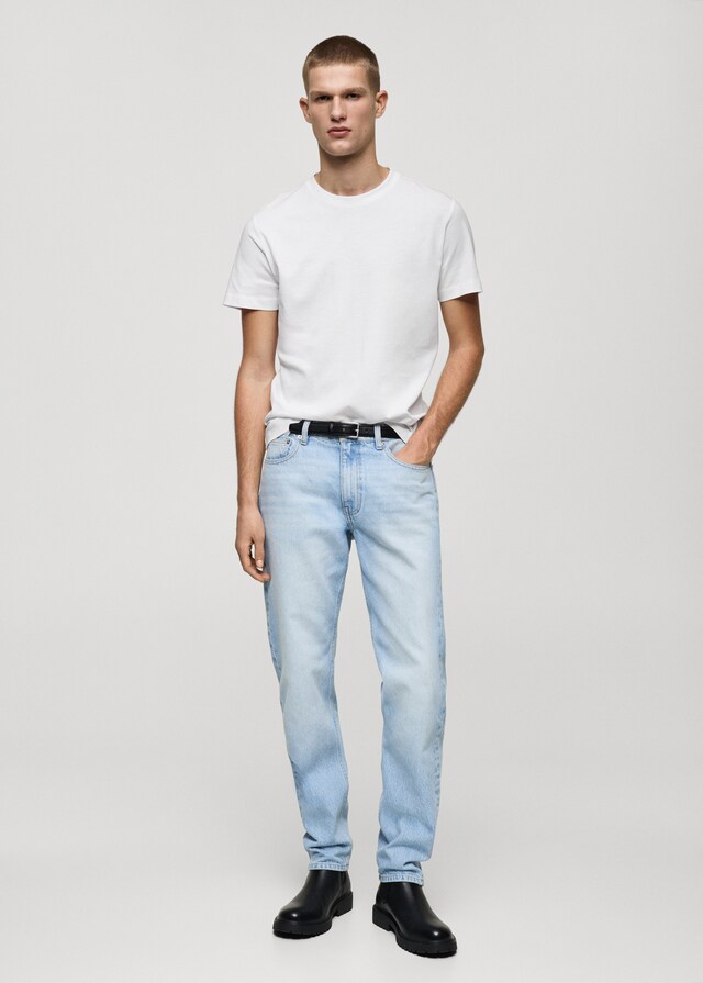 Mango Camiseta 100% algodón slim fit Última moda