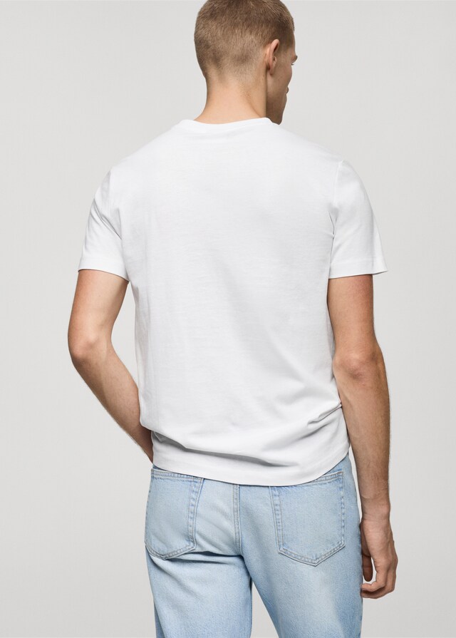 Mango Camiseta 100% algodón slim fit Última moda