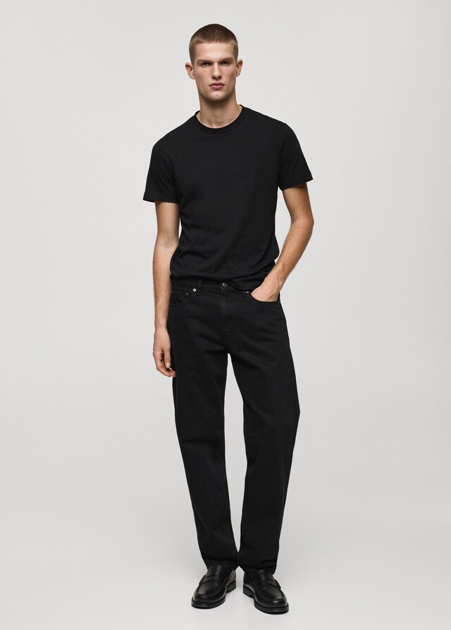 Mango Camiseta 100% algodón slim fit Descuento por venta flash