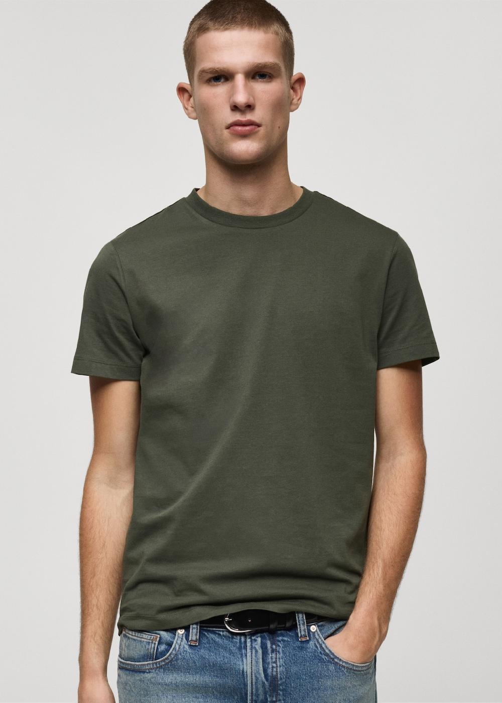 Mango Camiseta 100% algodón slim fit Ofertas especiales