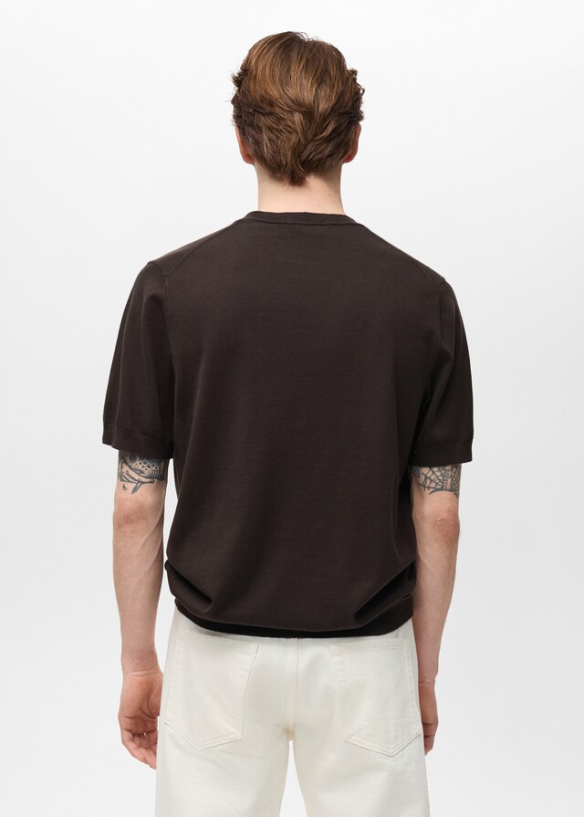 Mango Camiseta punto fino algodón Grandes ahorros