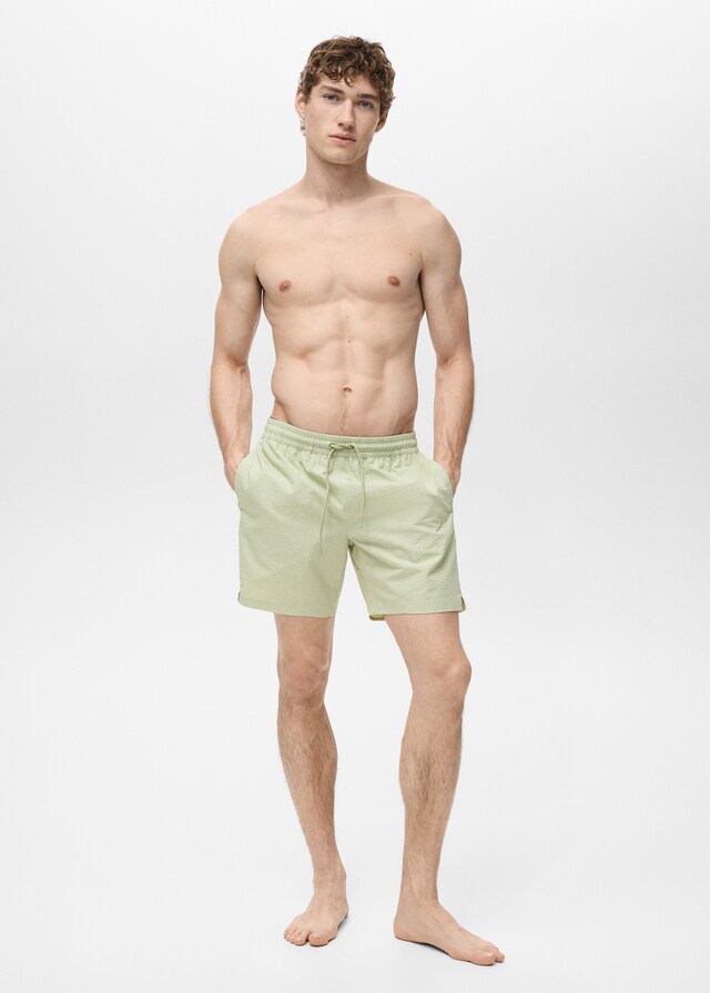 Mango Bañador efecto seersucker Outlet online