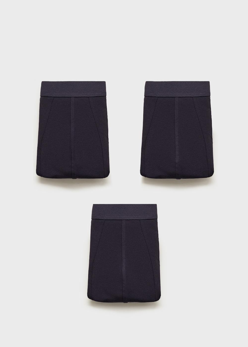 Mango Pack 3 bóxers algodón azul Gran oferta