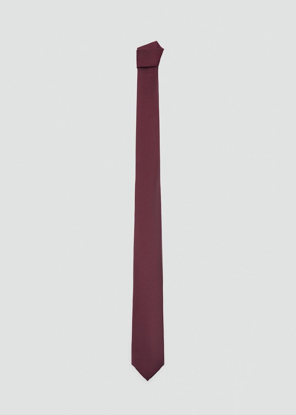 Mango Corbata lisa microestructura Superdescuento