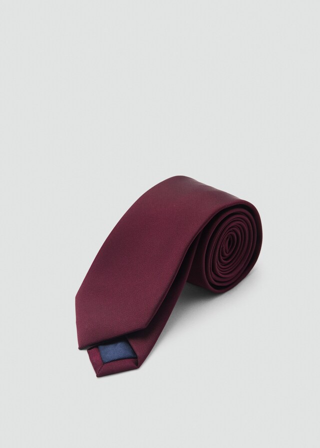 Mango Corbata lisa microestructura Superdescuento