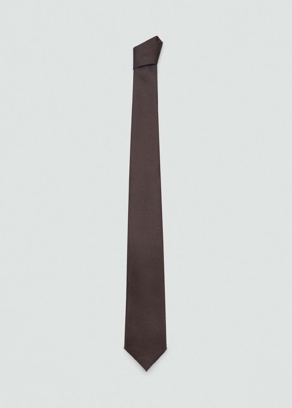 Mango Corbata lisa microestructura Grandes descuentos