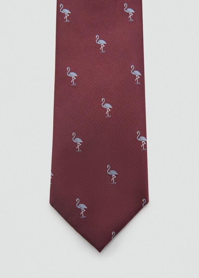 Mango Corbata seda de mora estampado animal Envío internacional gratuito
