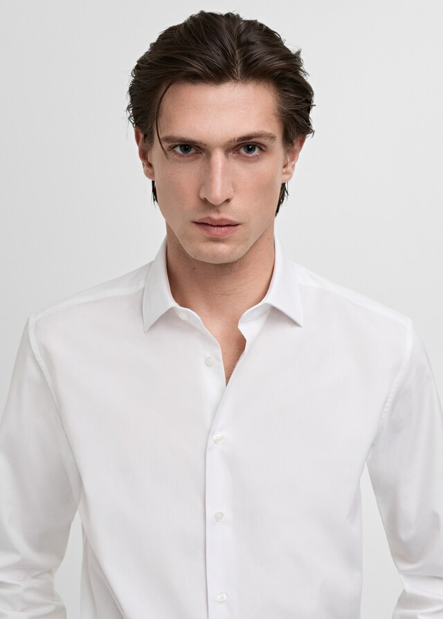 Mango Camisa traje slim fit algodón popelín Limitado a 3 días