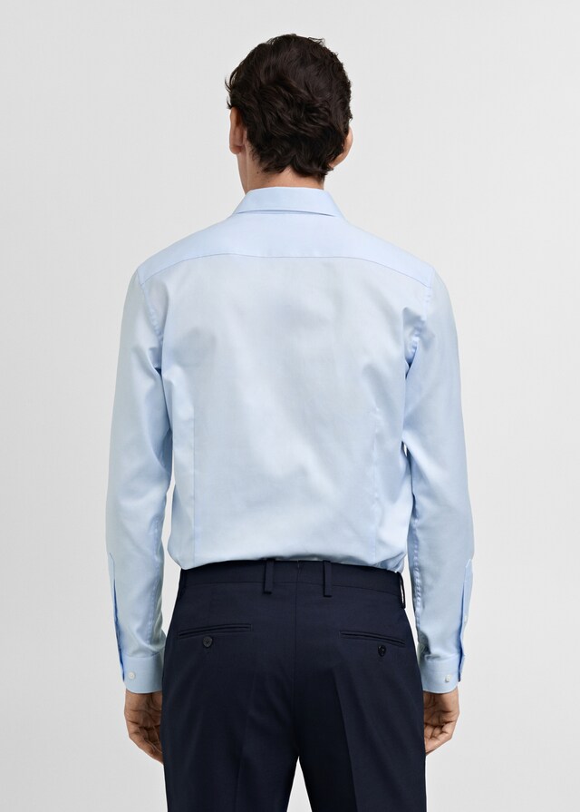 Mango Camisa traje slim fit algodón popelín Ahorra y exporta