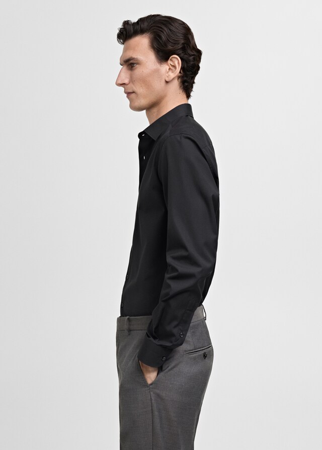 Mango Camisa traje slim fit algodón popelín Precios de Black Friday