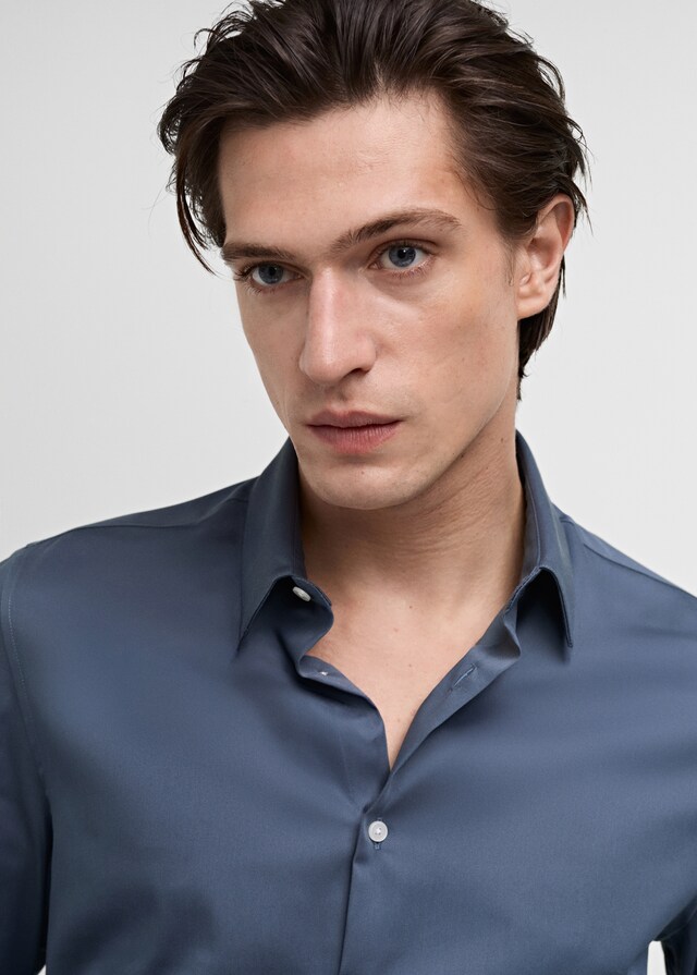 Mango Camisa traje super slim fit algodón stretch Oferta exclusiva