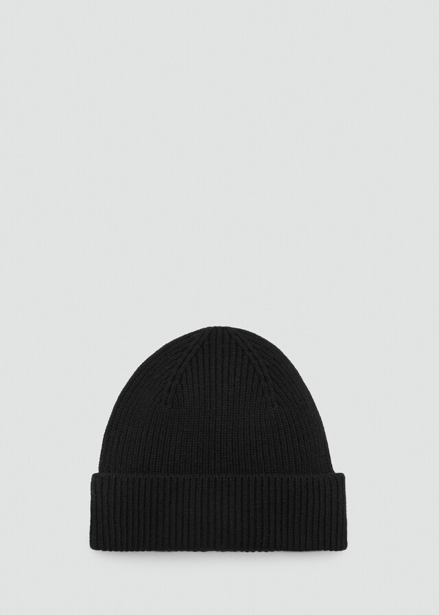 Mango Gorro mezcla lana y cashmere canalé Tienda de fábrica