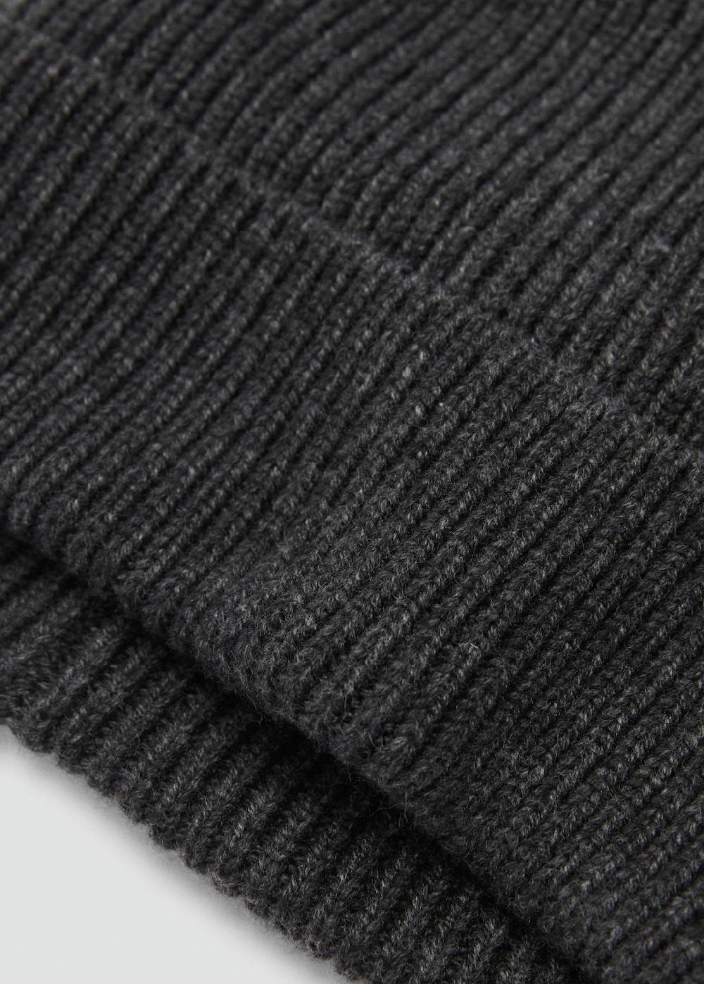 Mango Gorro mezcla lana y cashmere canalé Libre de impuestos