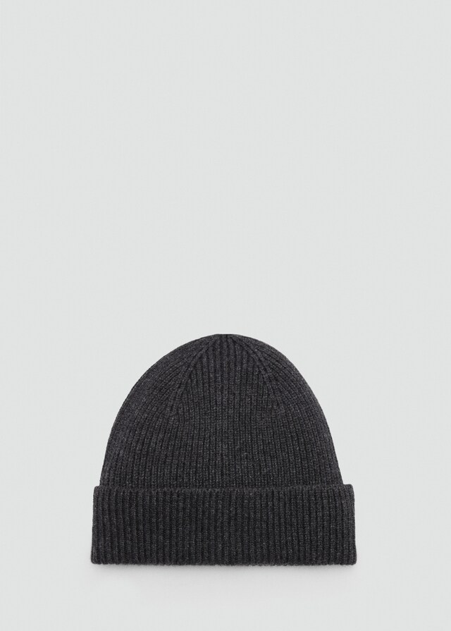 Mango Gorro mezcla lana y cashmere canalé Libre de impuestos