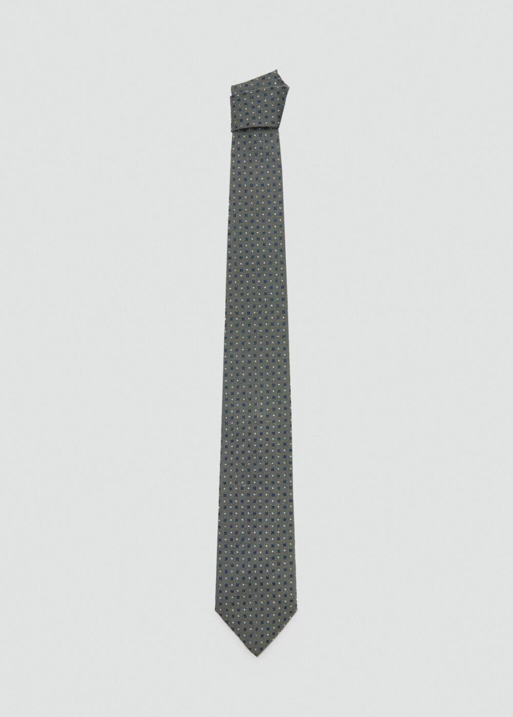 Mango Corbata seda de mora estructura