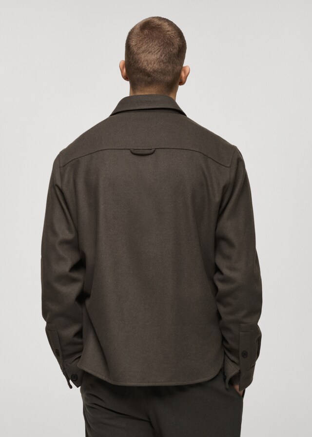 Mango Sobrecamisa franela mezcla de lana Ventas relámpago
