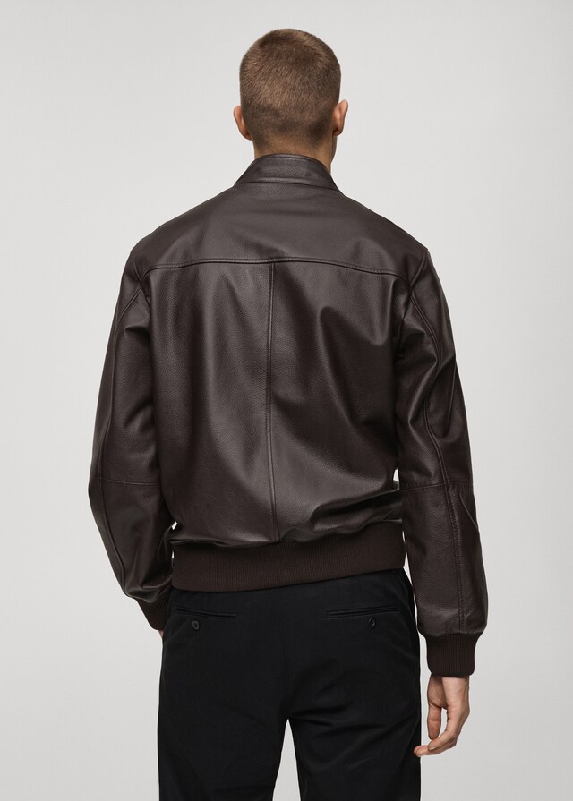 Mango Cazadora biker piel bolsillos Rebajas top