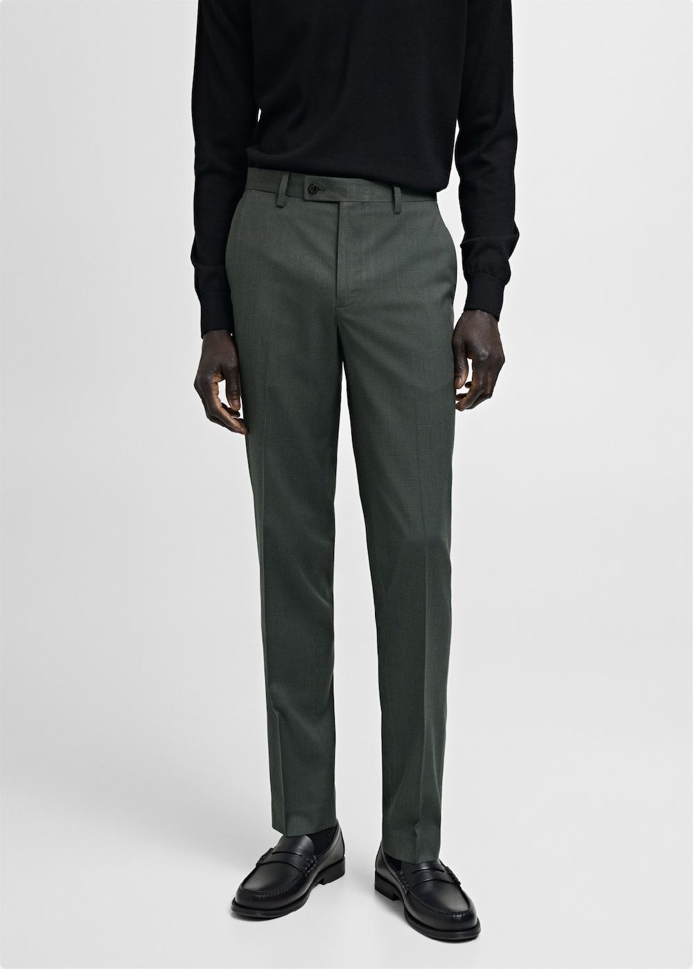 Mango Pantalón traje Milán cuadro Gales