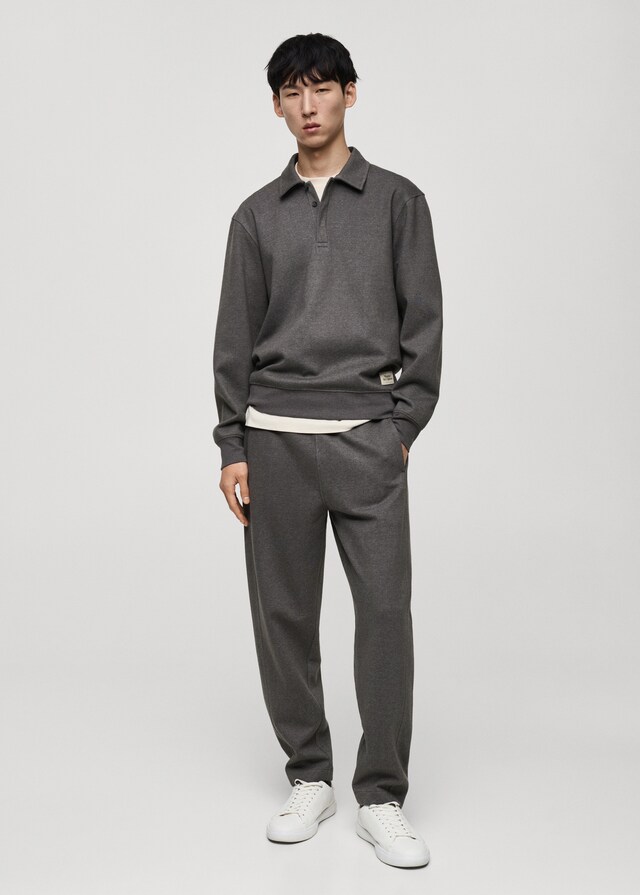 Mango Joggers algodón detalle bordado Solo queda un día