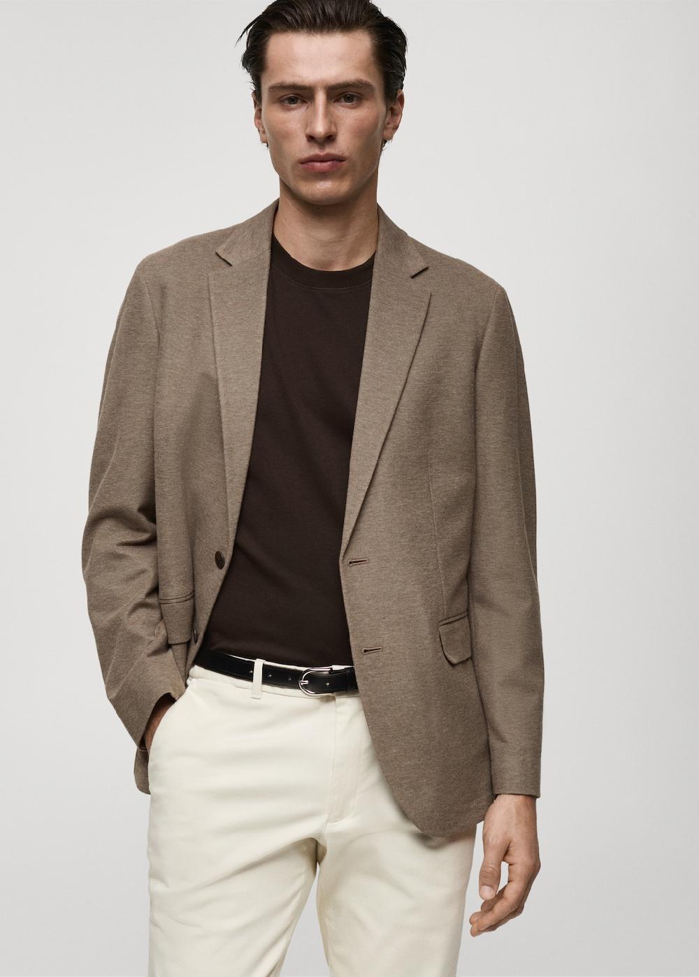 Mango Americana slim fit algodón Grandes descuentos