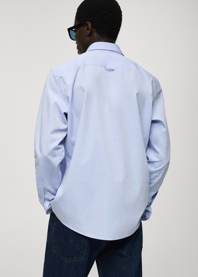Mango Camisa regular fit algodón fil-à-fil Liquidación