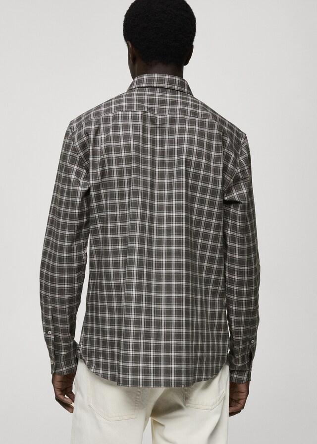 Mango Camisa regular fit algodón cuadros Envío internacional gratuito
