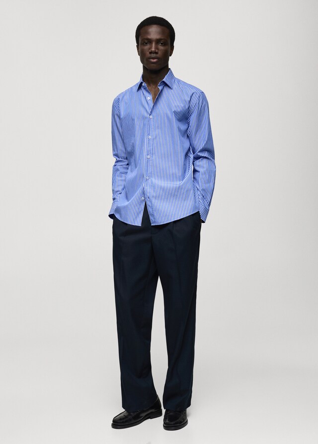 Mango Camisa 100% algodón rayas regular fit En oferta