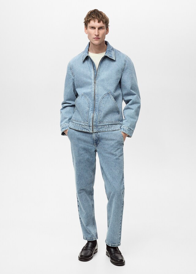 Mango Jeans efecto desgastado straight fit Rebajas de fin de temporada